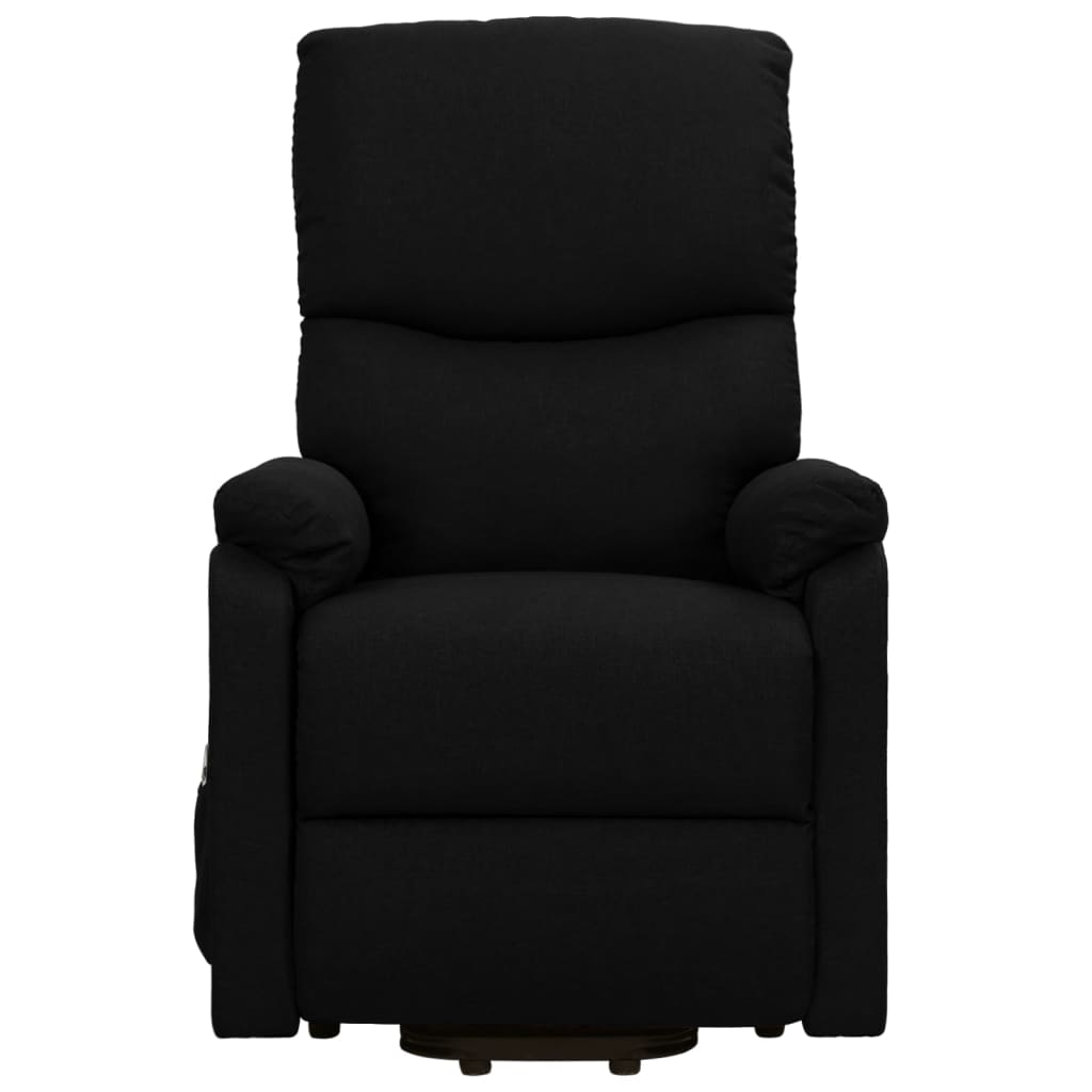 vidaXL Sillón elevable tela negro