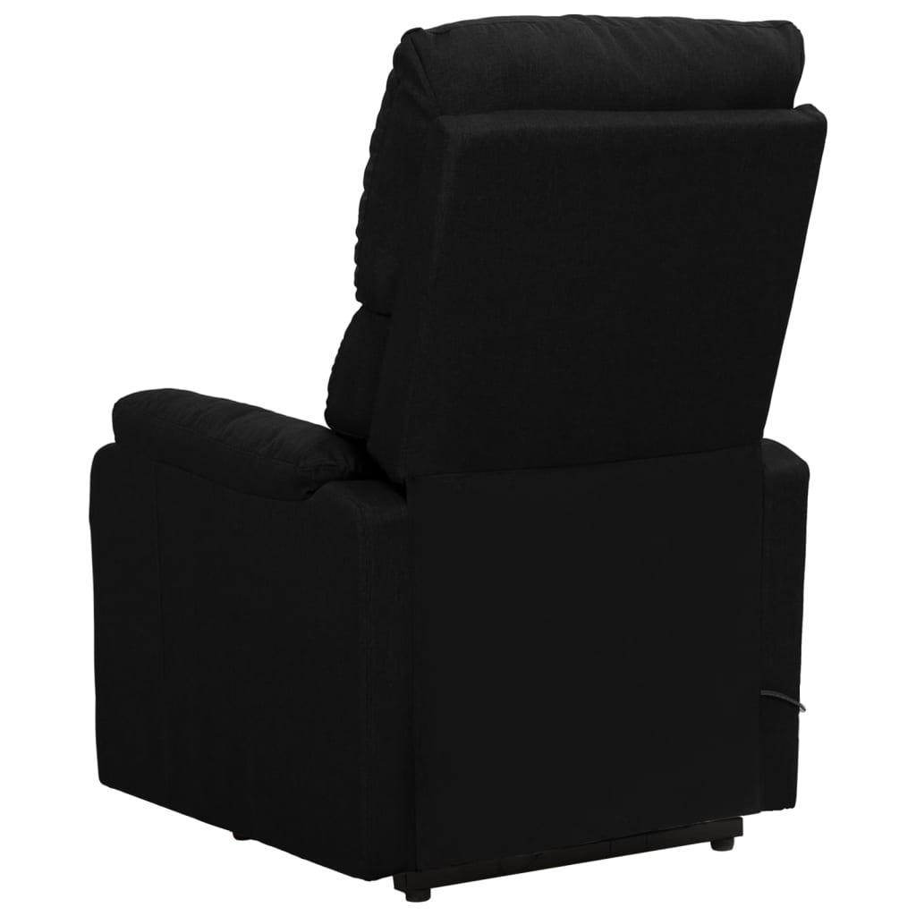 vidaXL Sillón elevable tela negro