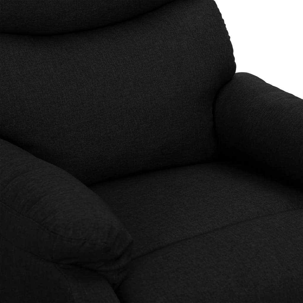 vidaXL Sillón elevable tela negro