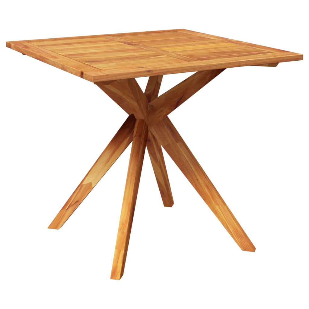 vidaXL Mesa de jardín madera maciza de acacia 85x85x75 cm