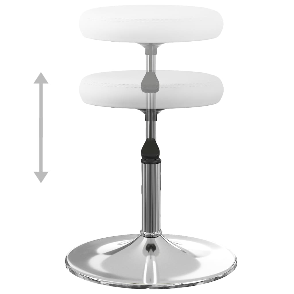 vidaXL Sillas de comedor 2 unidades cuero sintético blanco