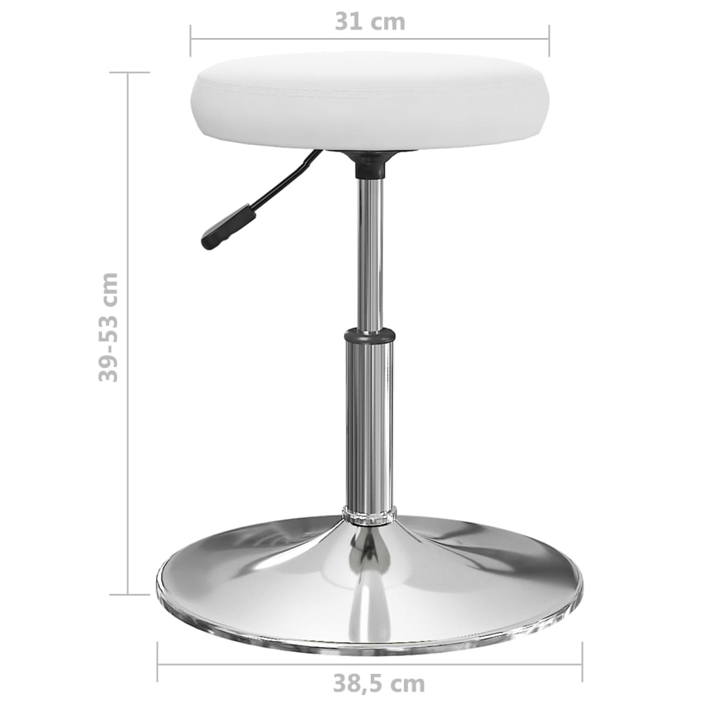 vidaXL Sillas de comedor 2 unidades cuero sintético blanco