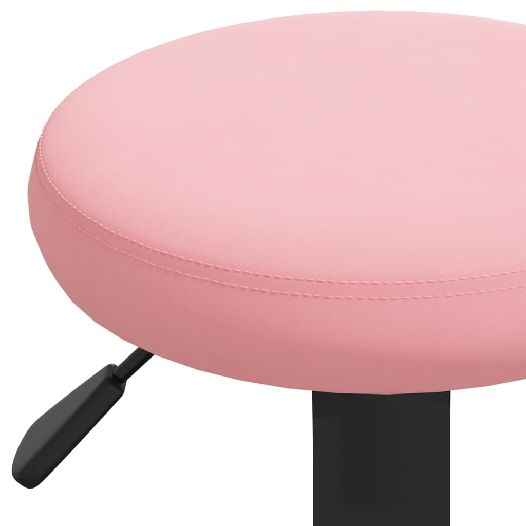 vidaXL Taburetes de cocina 2 unidades terciopelo rosa