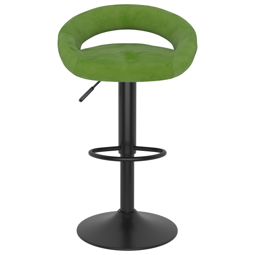 vidaXL Taburetes de cocina 2 uds terciopelo verde claro