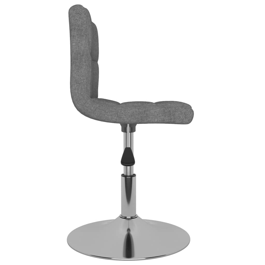 vidaXL Sillas de comedor giratorias 2 unidades tela gris claro