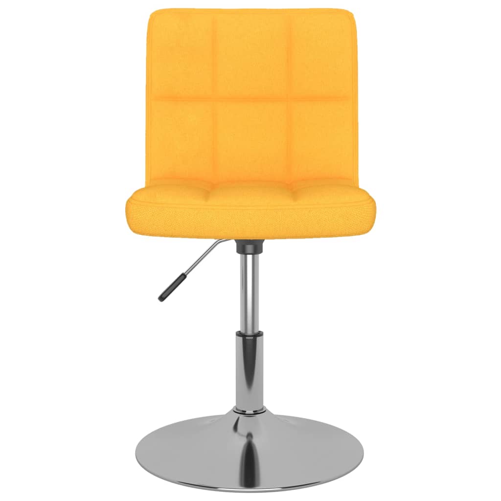 vidaXL Sillas de comedor giratorias 2 unidades tela amarillo