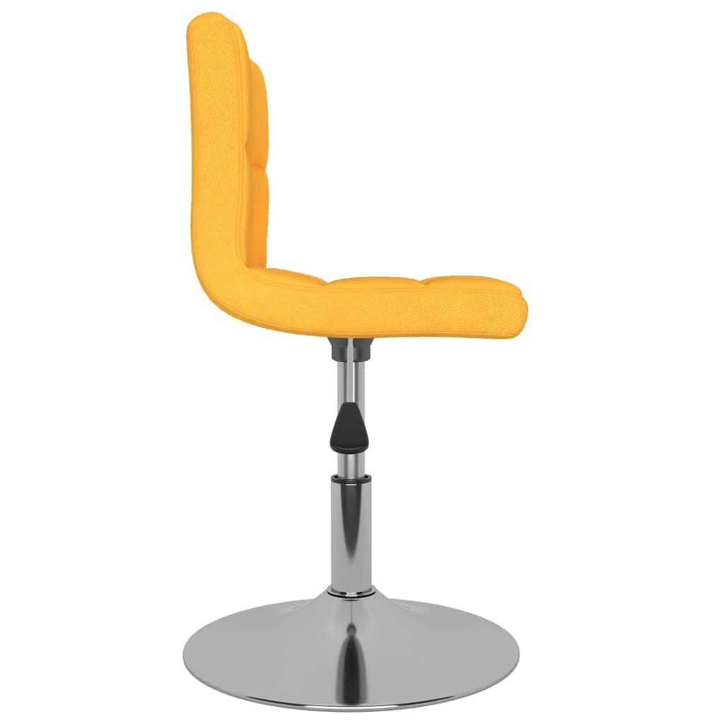 vidaXL Sillas de comedor giratorias 2 unidades tela amarillo