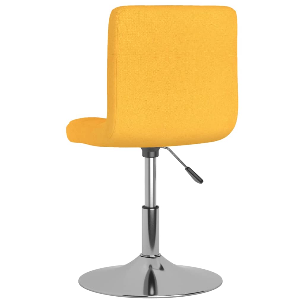 vidaXL Sillas de comedor giratorias 2 unidades tela amarillo