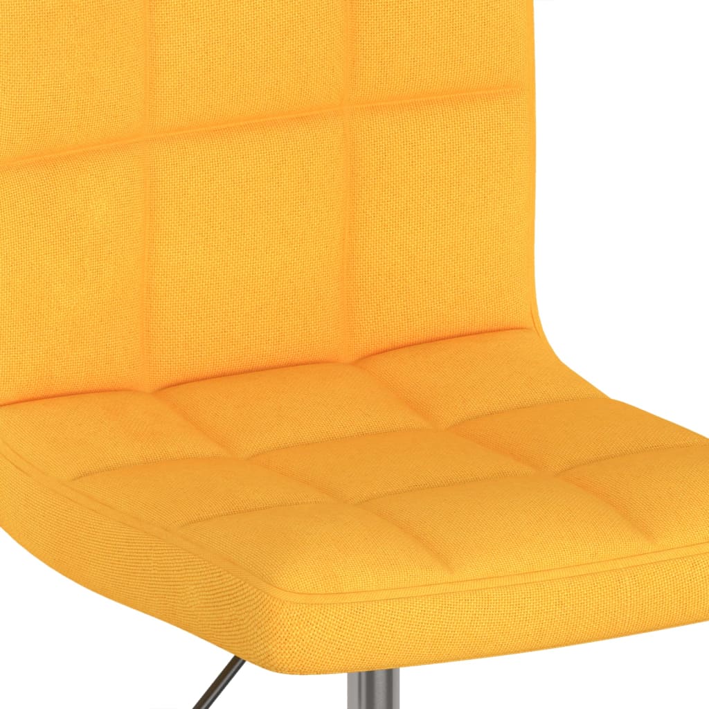 vidaXL Sillas de comedor giratorias 2 unidades tela amarillo