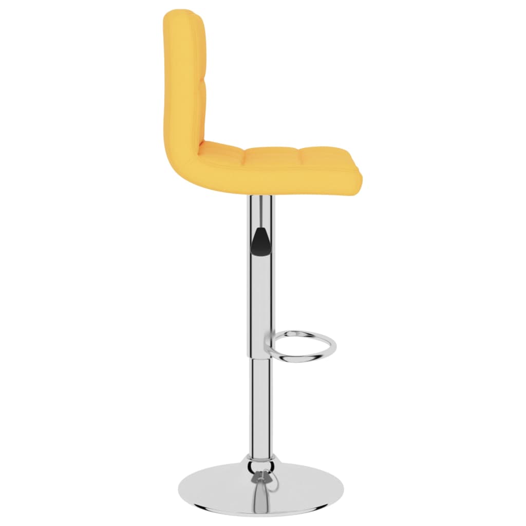 vidaXL Taburete de cocina de tela amarillo mostaza