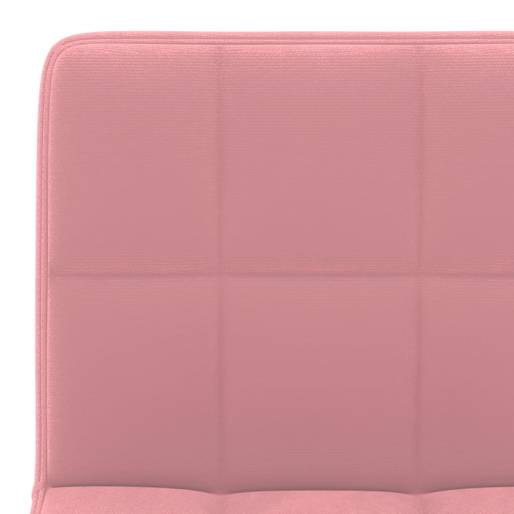 vidaXL Taburetes de cocina 2 unidades terciopelo rosa