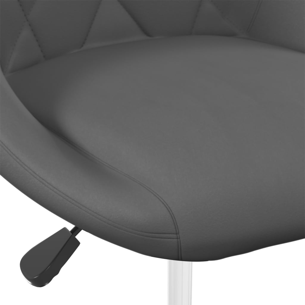 vidaXL Sillas de comedor giratorias 2 unidades terciopelo gris oscuro