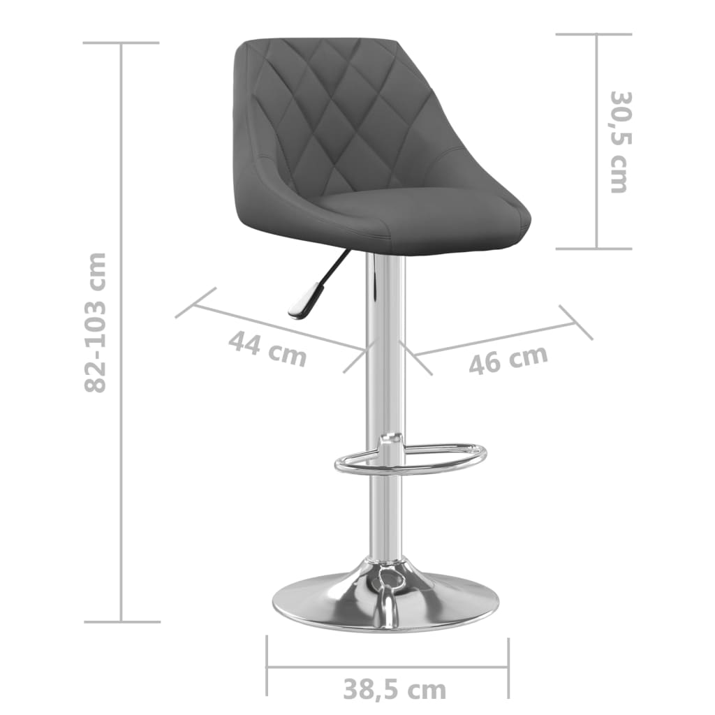 vidaXL Taburete de cocina de terciopelo gris oscuro