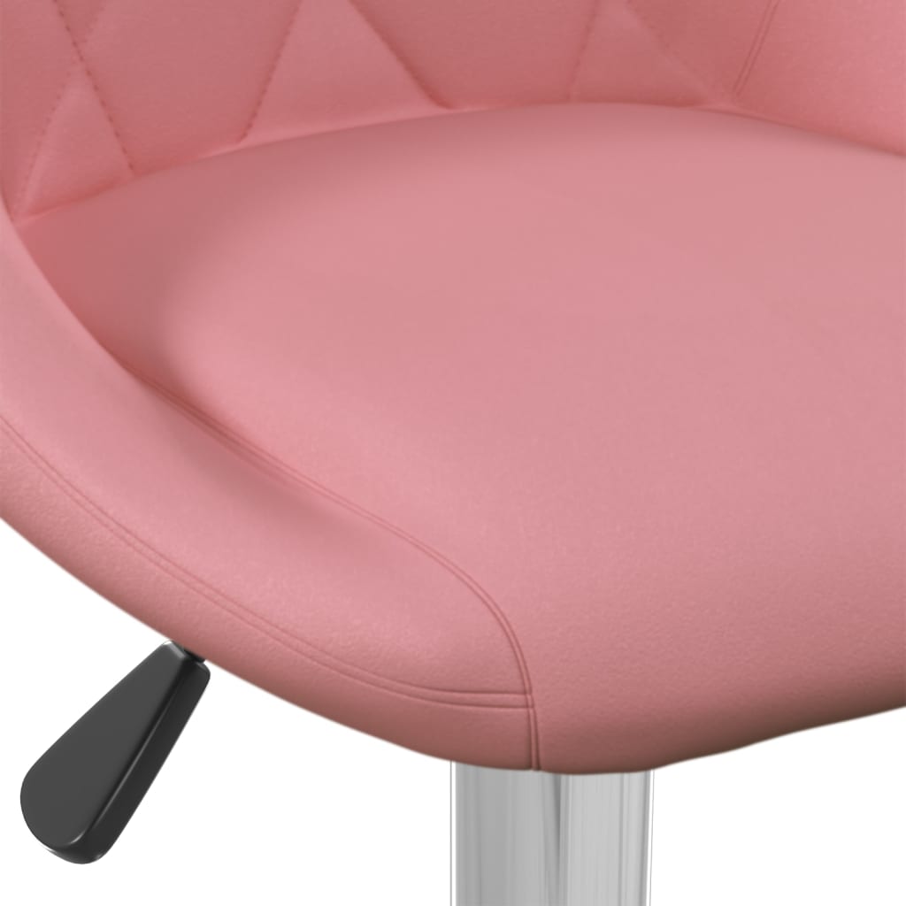 vidaXL Taburete de cocina de terciopelo rosa