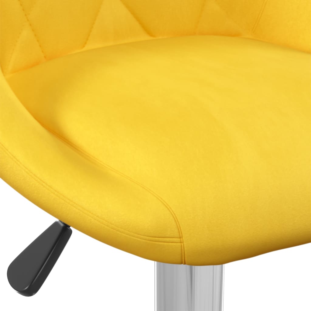 vidaXL Taburete de bar de terciopelo amarillo mostaza