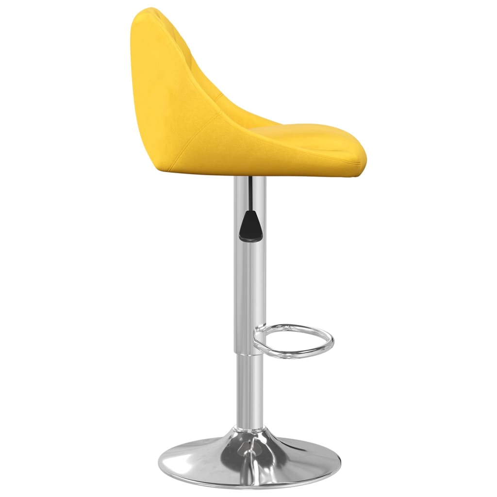 vidaXL Taburete de cocina 2 unidades terciopelo amarillo mostaza