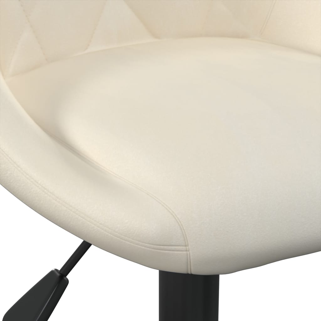 vidaXL Silla de comedor de terciopelo crema