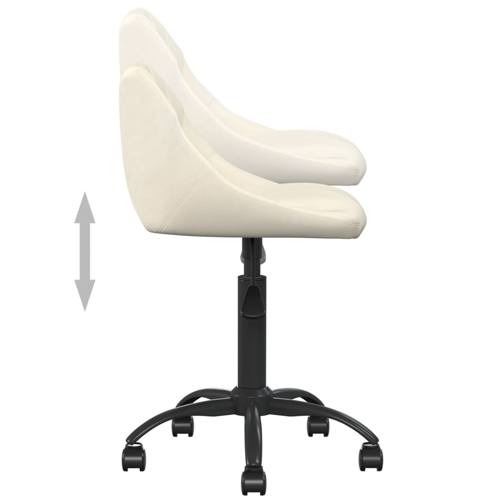 vidaXL Silla de comedor de terciopelo crema