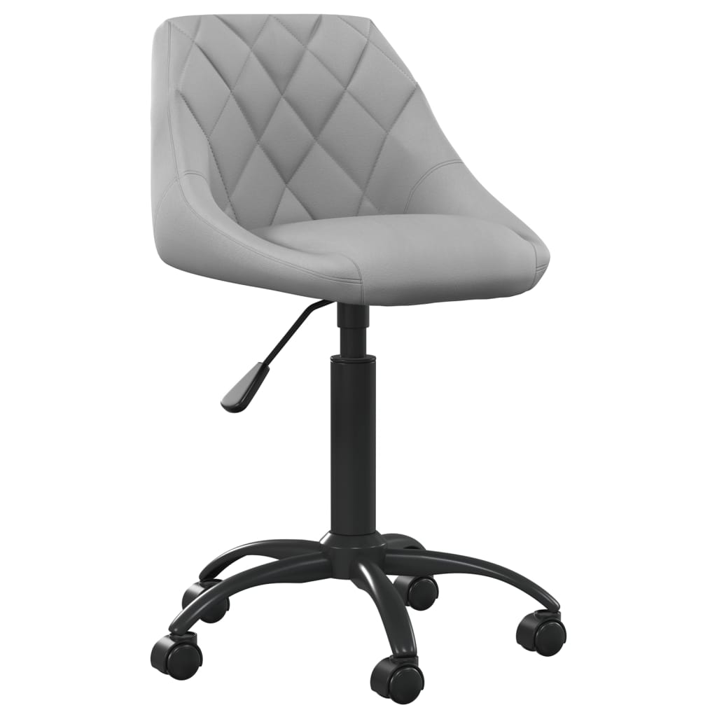 vidaXL Silla de comedor de terciopelo gris claro