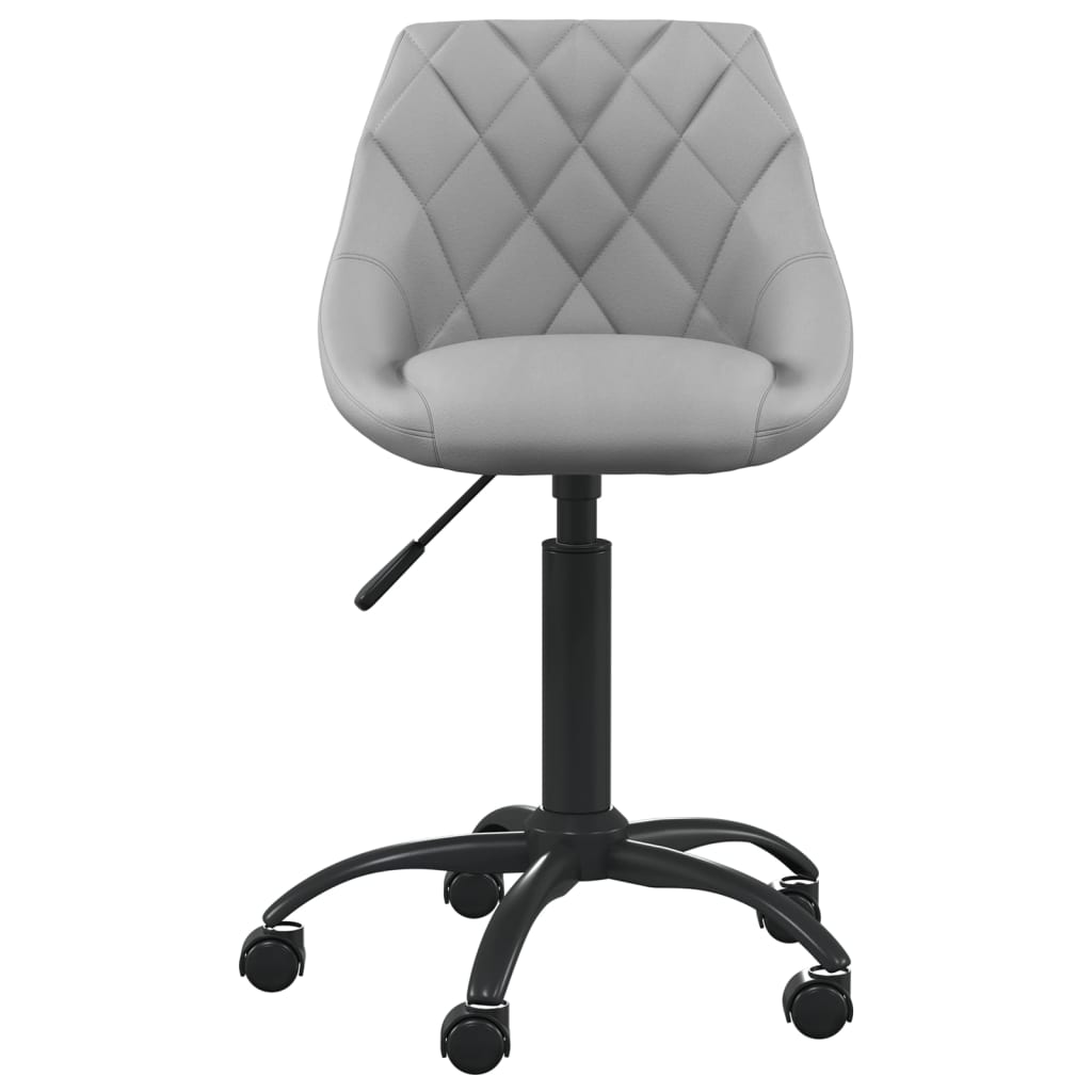 vidaXL Silla de comedor de terciopelo gris claro