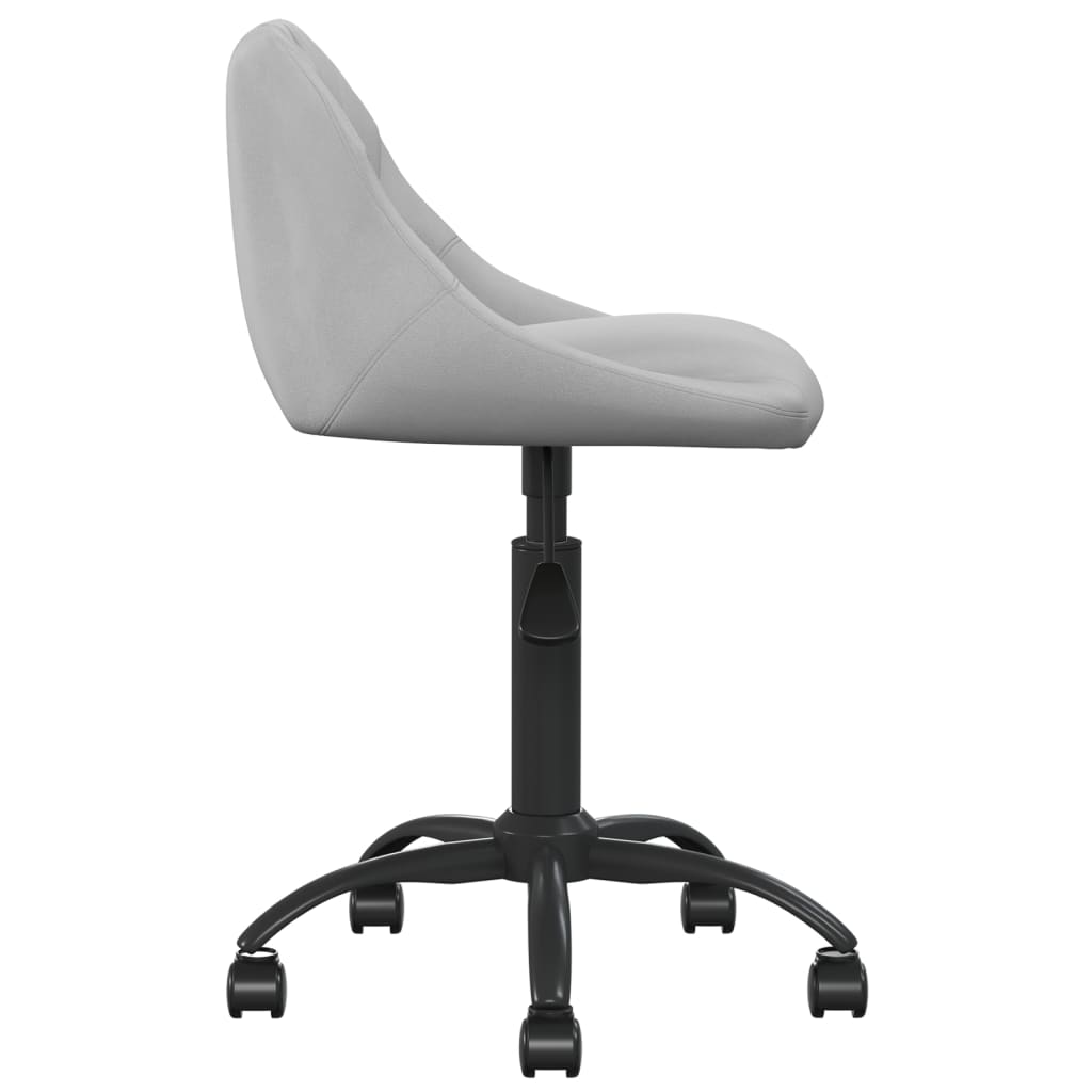 vidaXL Silla de comedor de terciopelo gris claro