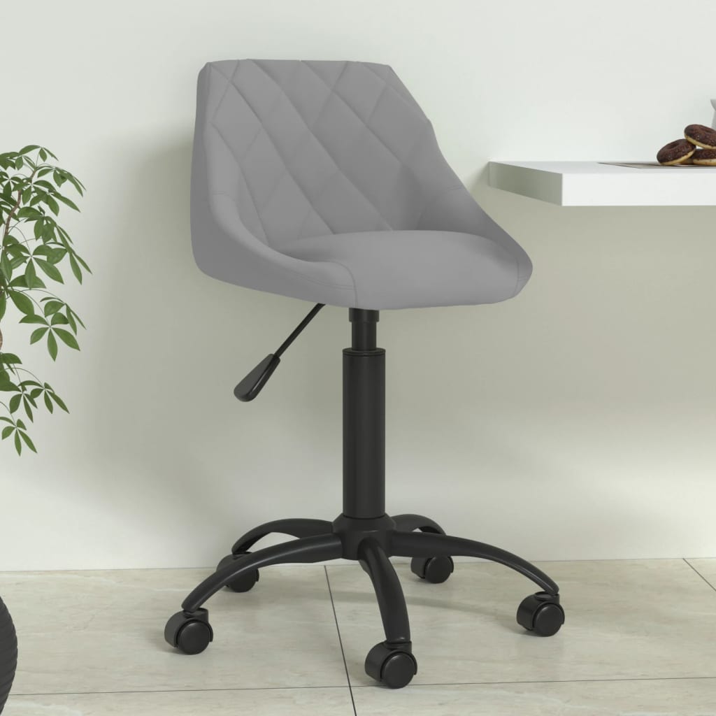 vidaXL Silla de comedor de terciopelo gris claro