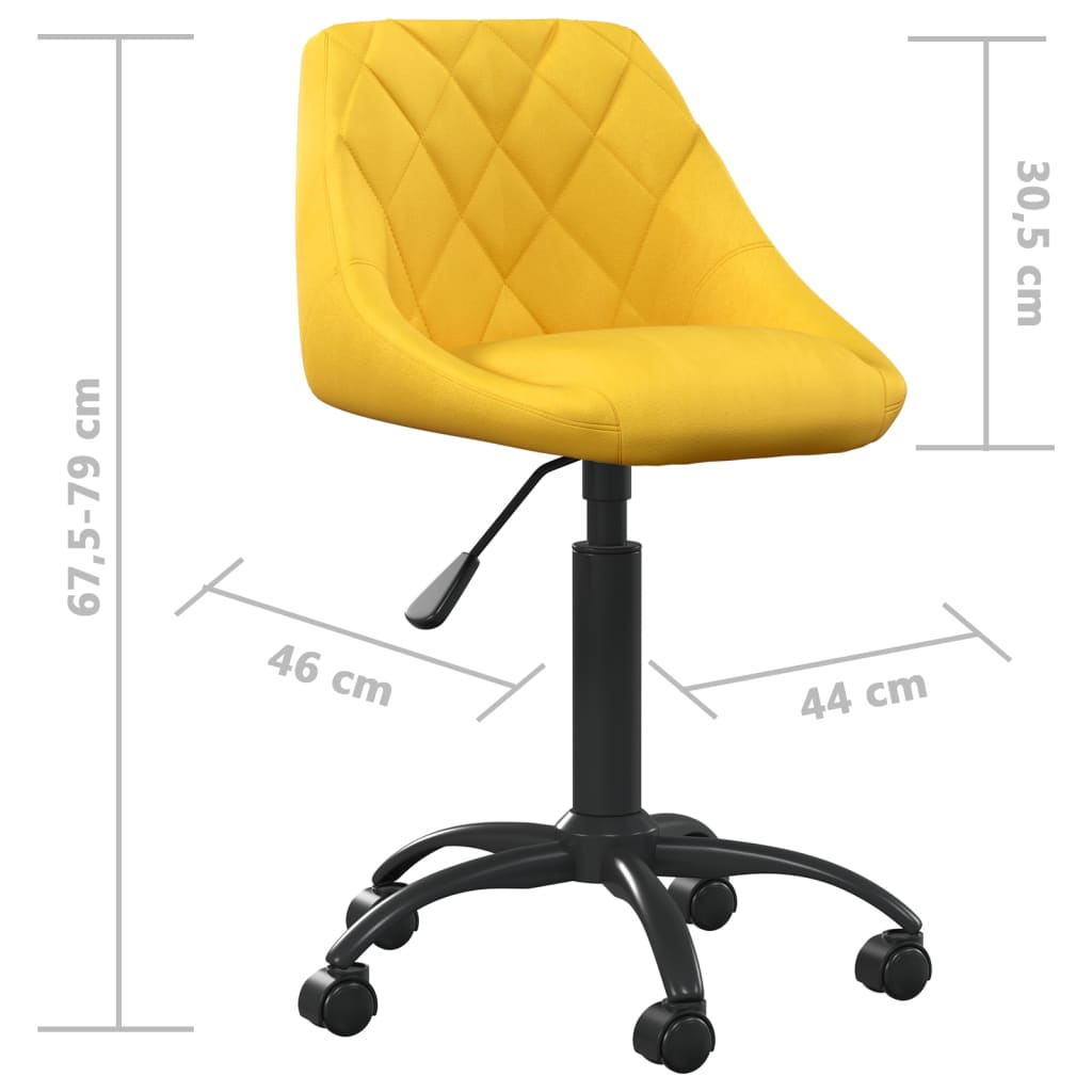 vidaXL Silla de comedor de terciopelo amarillo mostaza