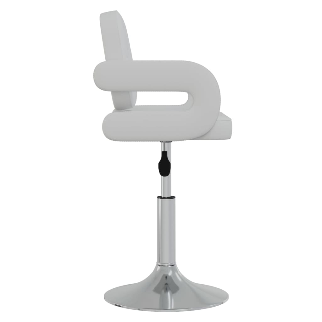 vidaXL Sillas de comedor giratorias 2 unidades cuero sintético blanco