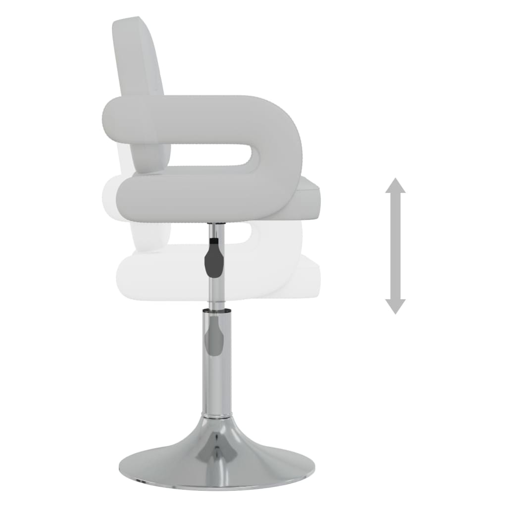 vidaXL Sillas de comedor giratorias 2 unidades cuero sintético blanco