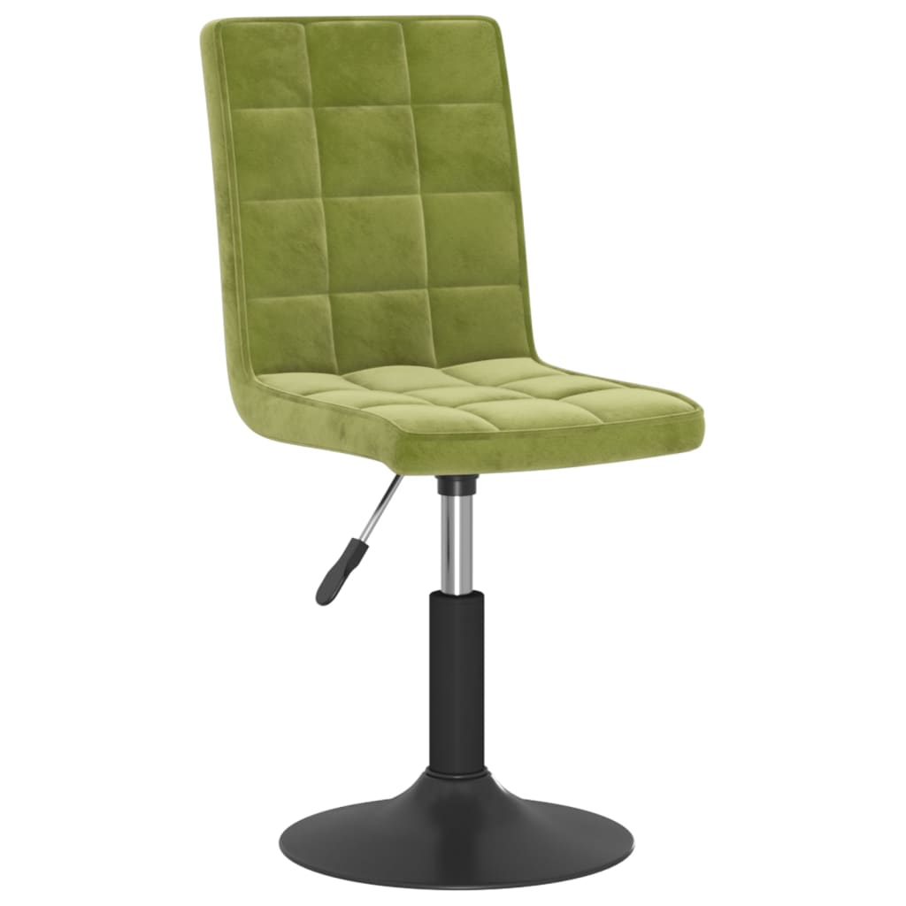 vidaXL Sillas de comedor giratorias 2 uds de terciopelo verde claro