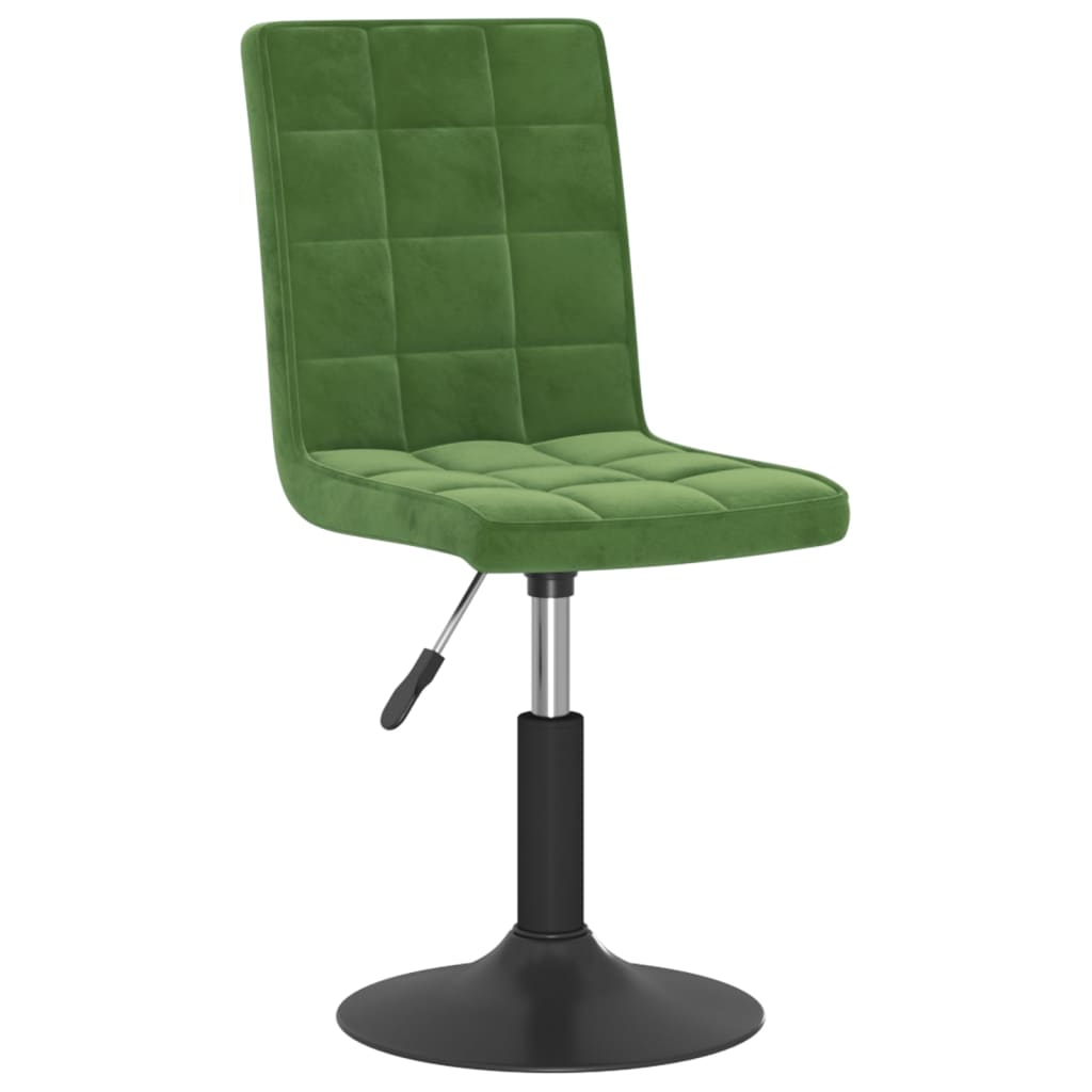 vidaXL Sillas de comedor giratorias 2 unidades terciopelo verde oscuro