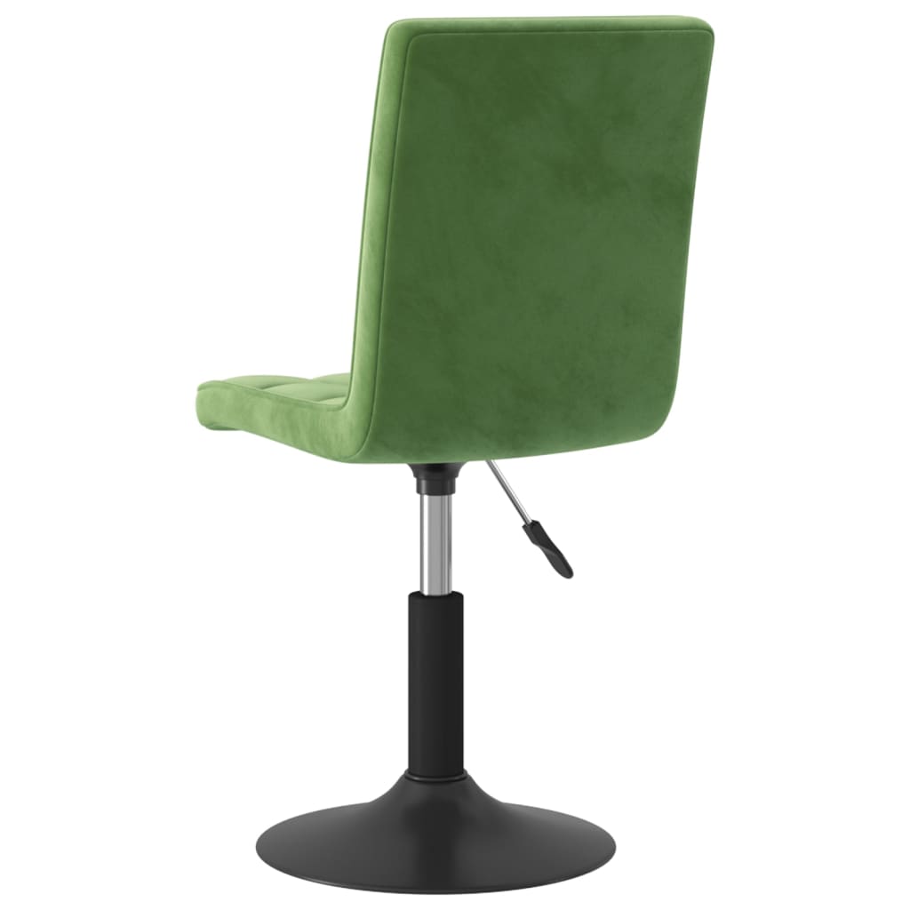 vidaXL Sillas de comedor giratorias 2 unidades terciopelo verde oscuro