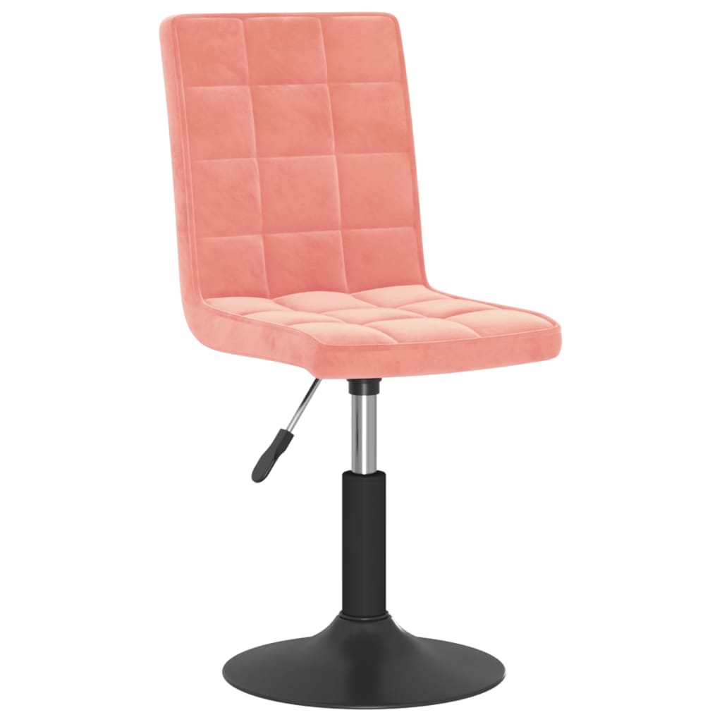 vidaXL Sillas de comedor giratorias 2 unidades de terciopelo rosa