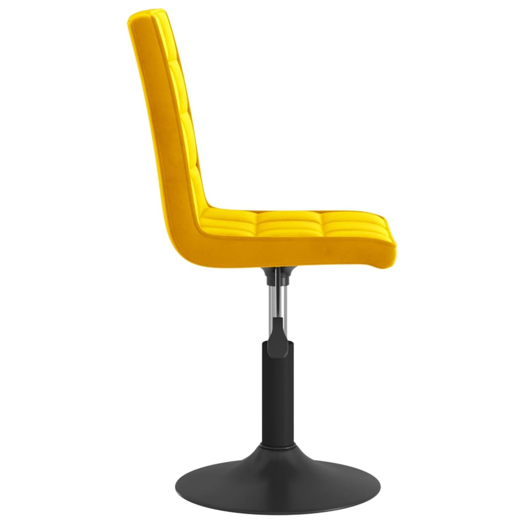 vidaXL Sillas de comedor giratorias 2 uds terciopelo amarillo mostaza