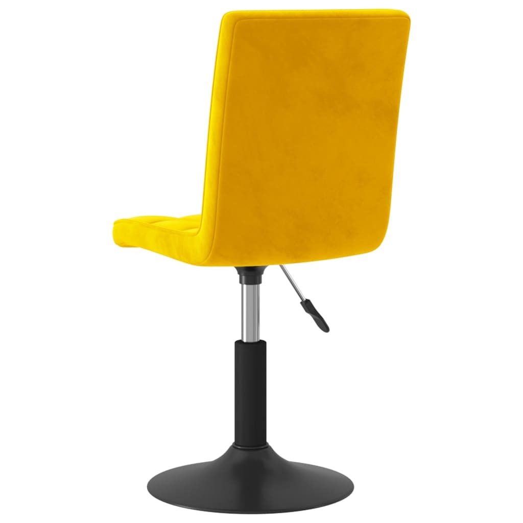 vidaXL Sillas de comedor giratorias 2 uds terciopelo amarillo mostaza