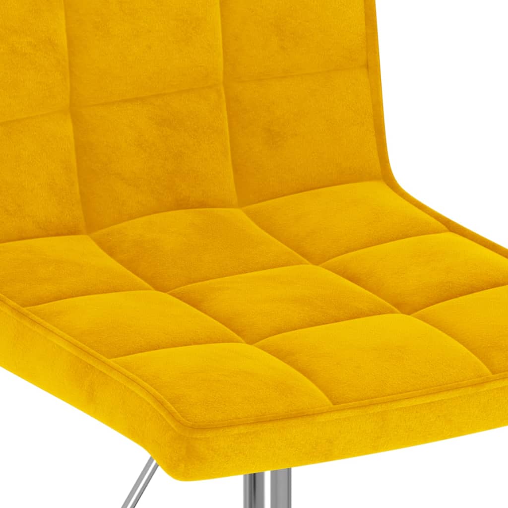 vidaXL Sillas de comedor giratorias 2 uds terciopelo amarillo mostaza