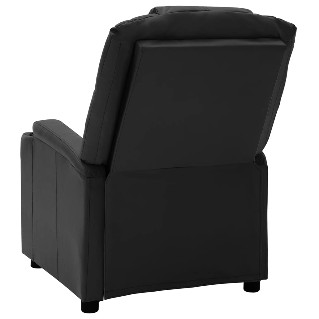 vidaXL Sillón de masaje eléctrico cuero sintético negro