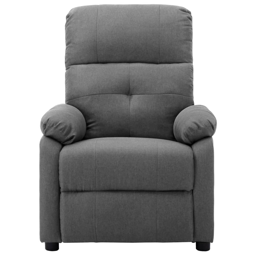 vidaXL Sillón reclinable eléctrico tela gris claro