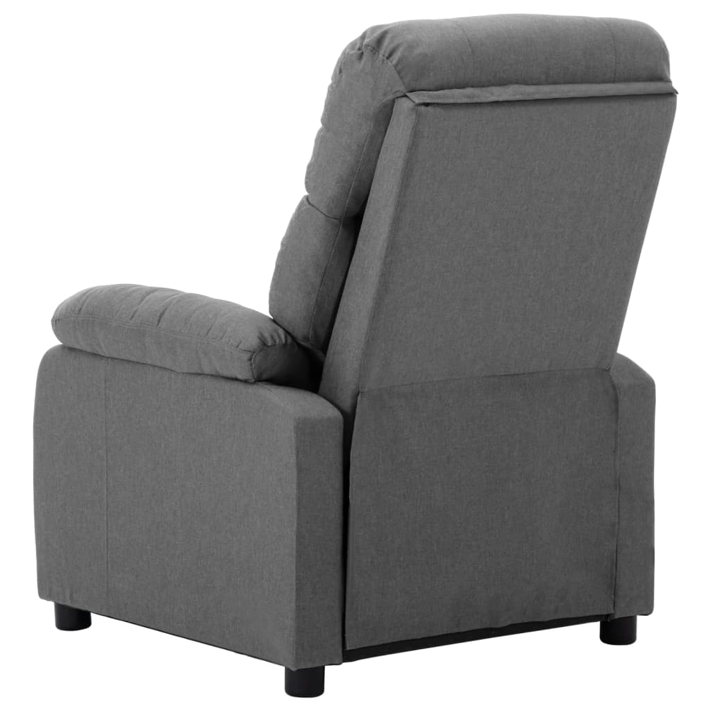 vidaXL Sillón reclinable eléctrico tela gris claro