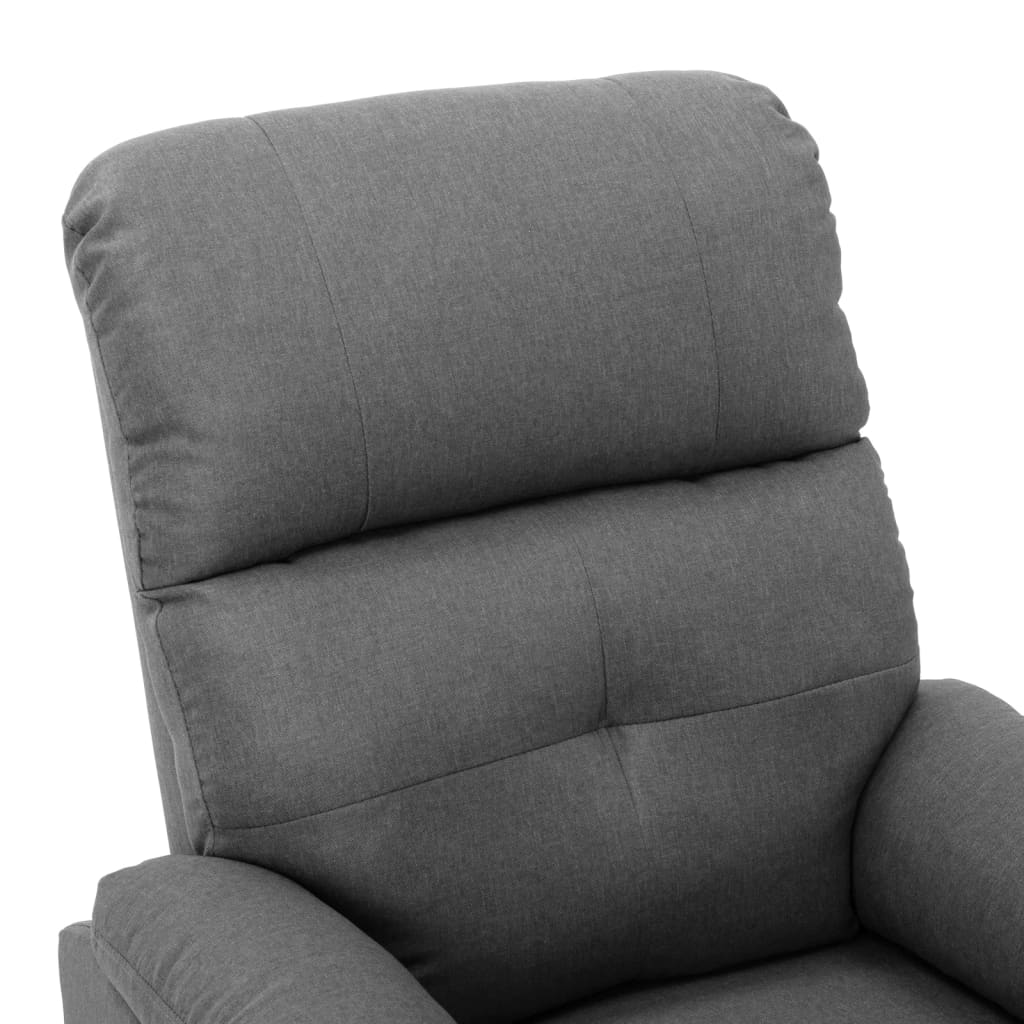 vidaXL Sillón reclinable eléctrico tela gris claro