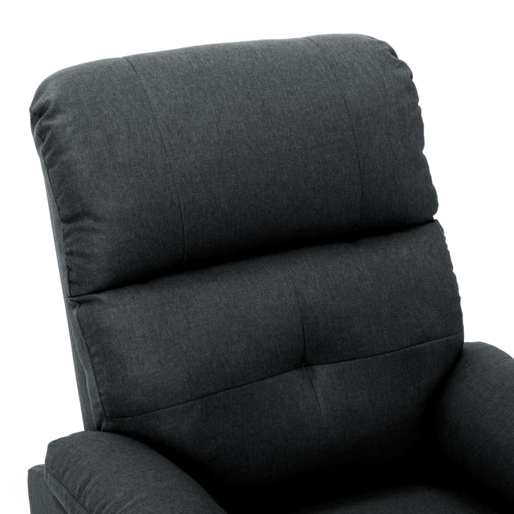 vidaXL Sillón de masaje eléctrico tela gris oscuro