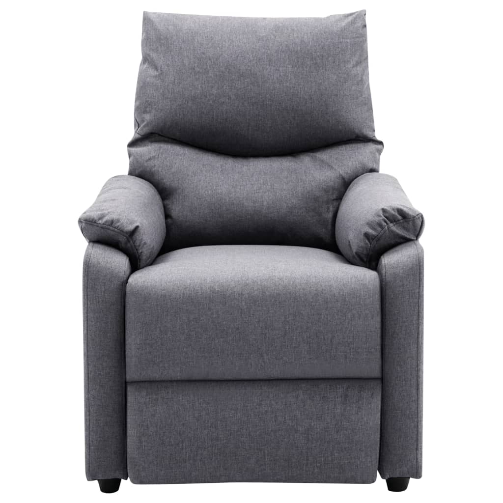 vidaXL Sillón reclinable eléctrico tela gris claro