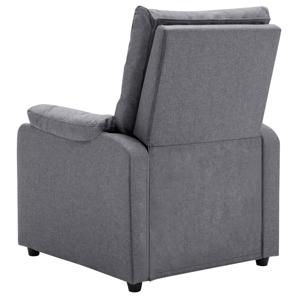 vidaXL Sillón reclinable eléctrico tela gris claro