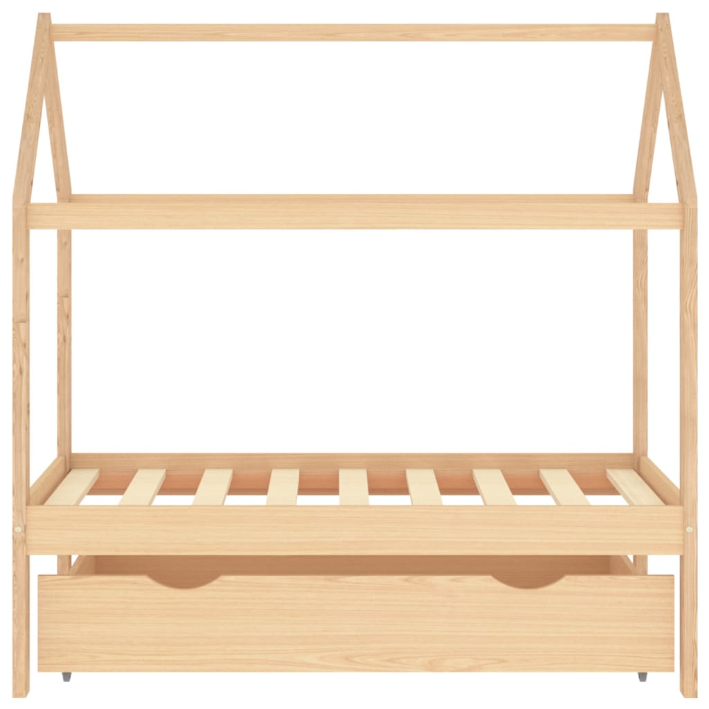 vidaXL Estructura de cama infantil con cajón madera de pino 70x140 cm