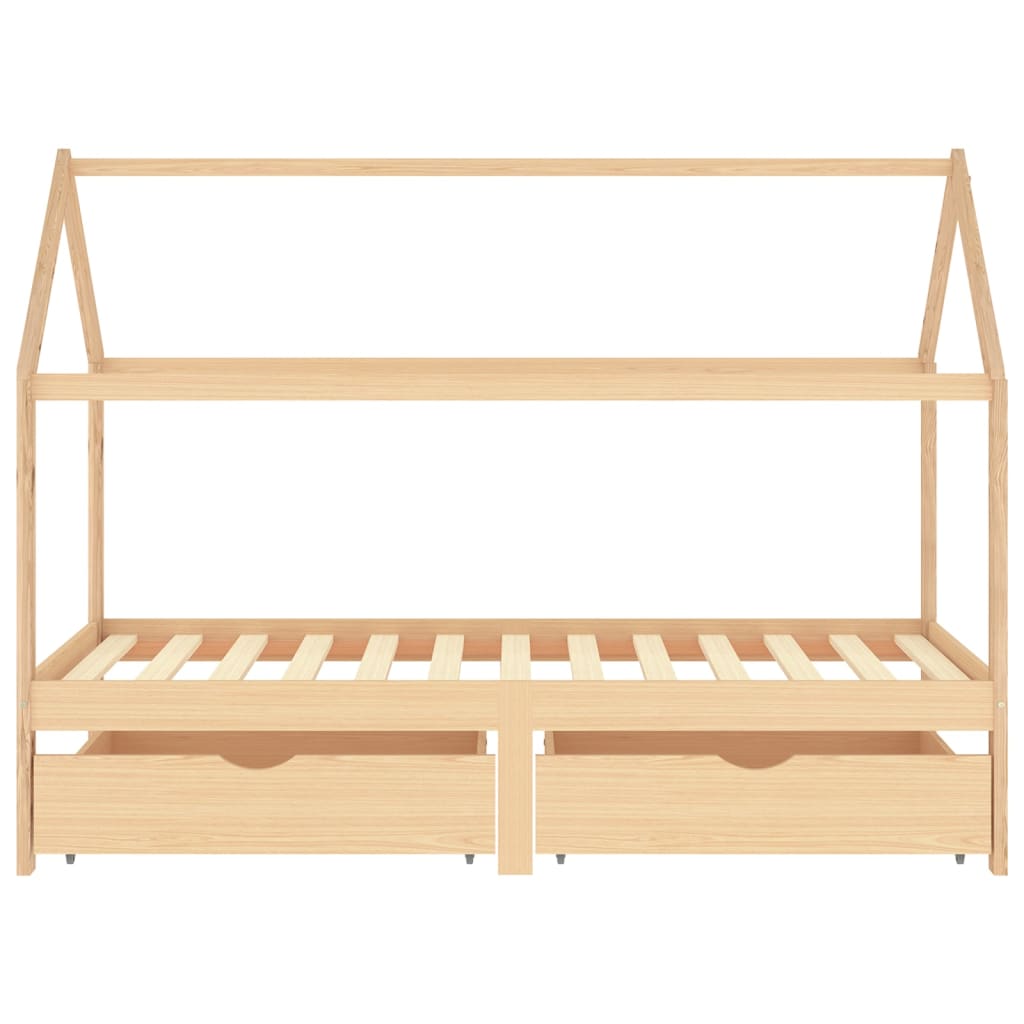 vidaXL Estructura de cama infantil con cajones madera de pino 90x200cm