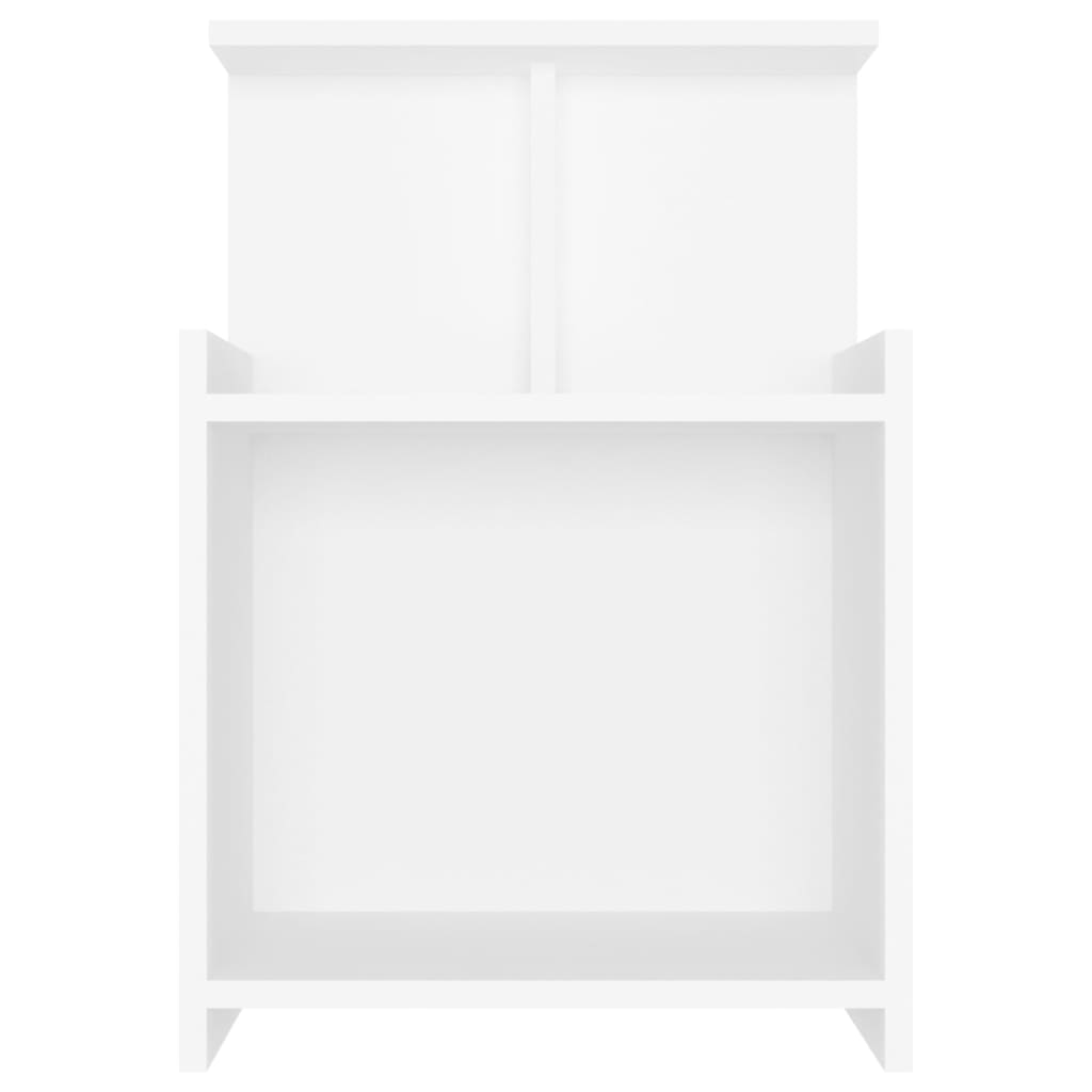 vidaXL Mesitas de noche 2 uds madera contrachapada blanco 40x35x60 cm