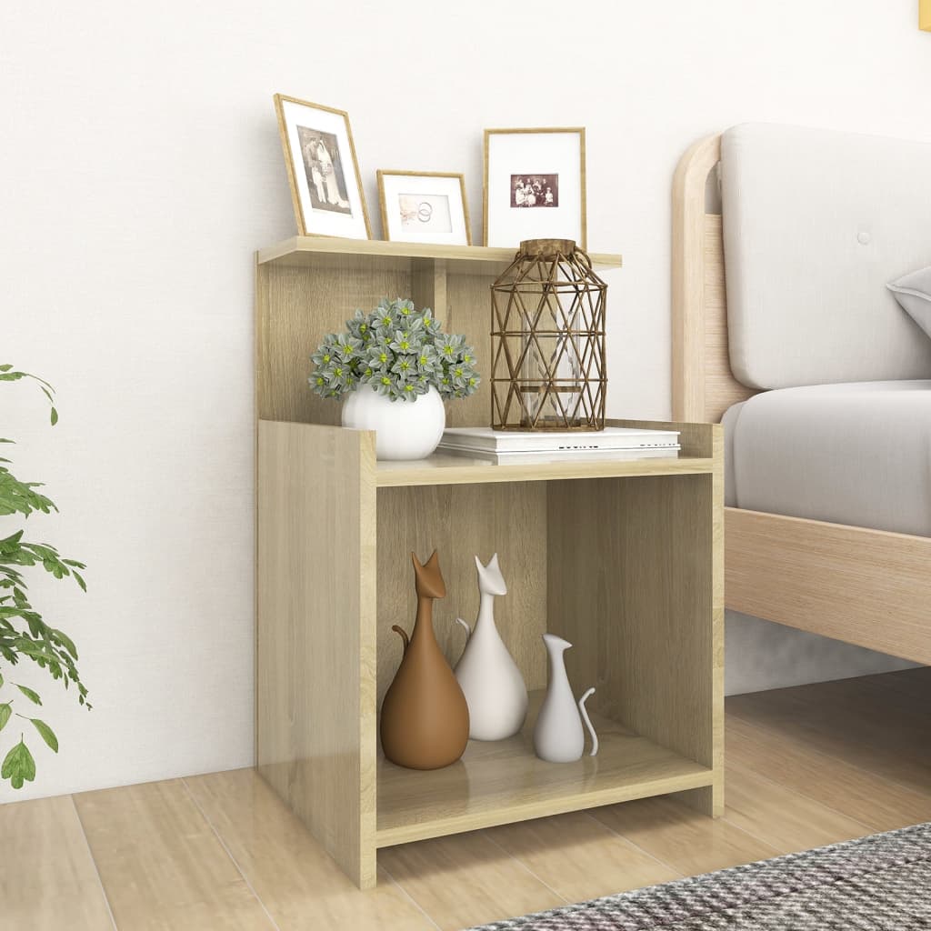 vidaXL Mesita de noche madera contrachapada roble Sonoma 40x35x60 cm