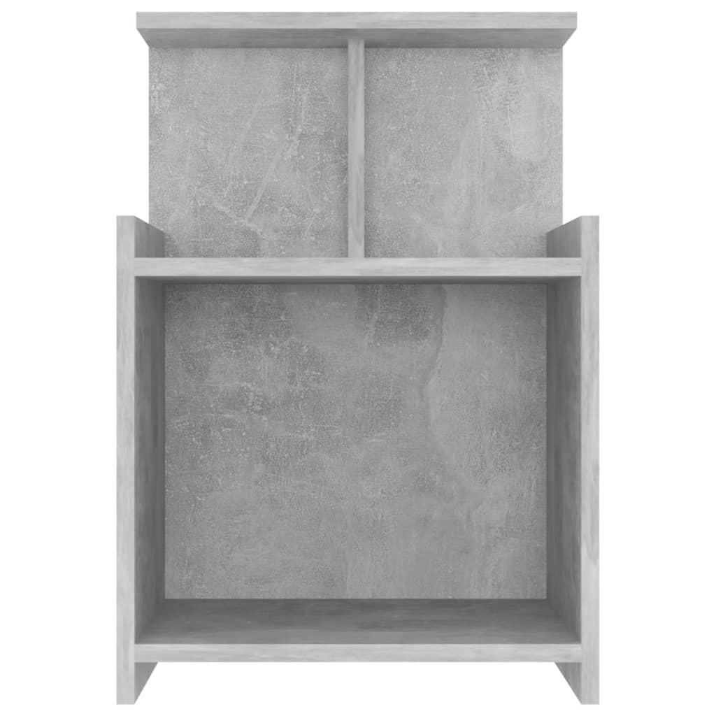 vidaXL Mesita de noche madera contrachapada gris hormigón 40x35x60 cm