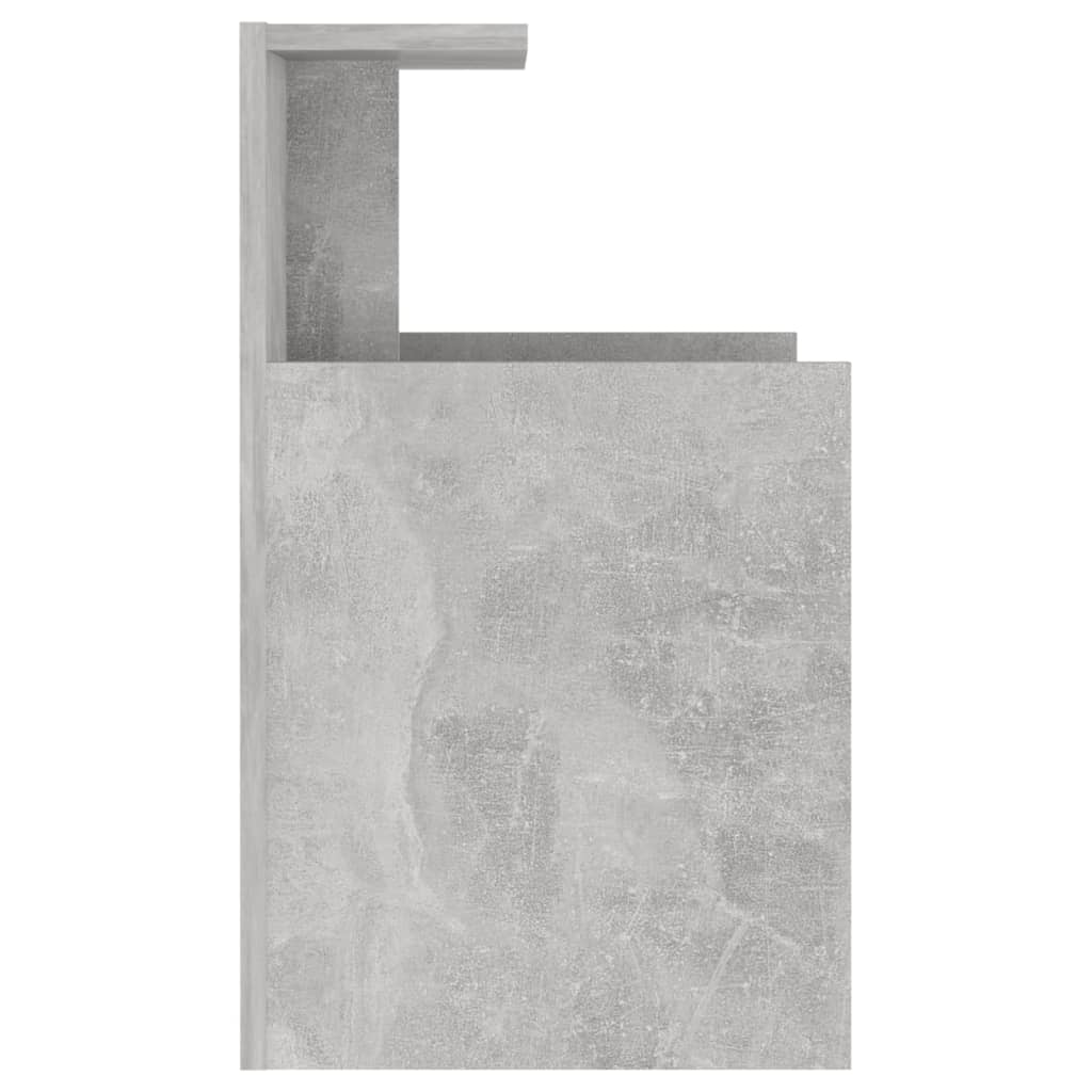 vidaXL Mesita de noche madera contrachapada gris hormigón 40x35x60 cm