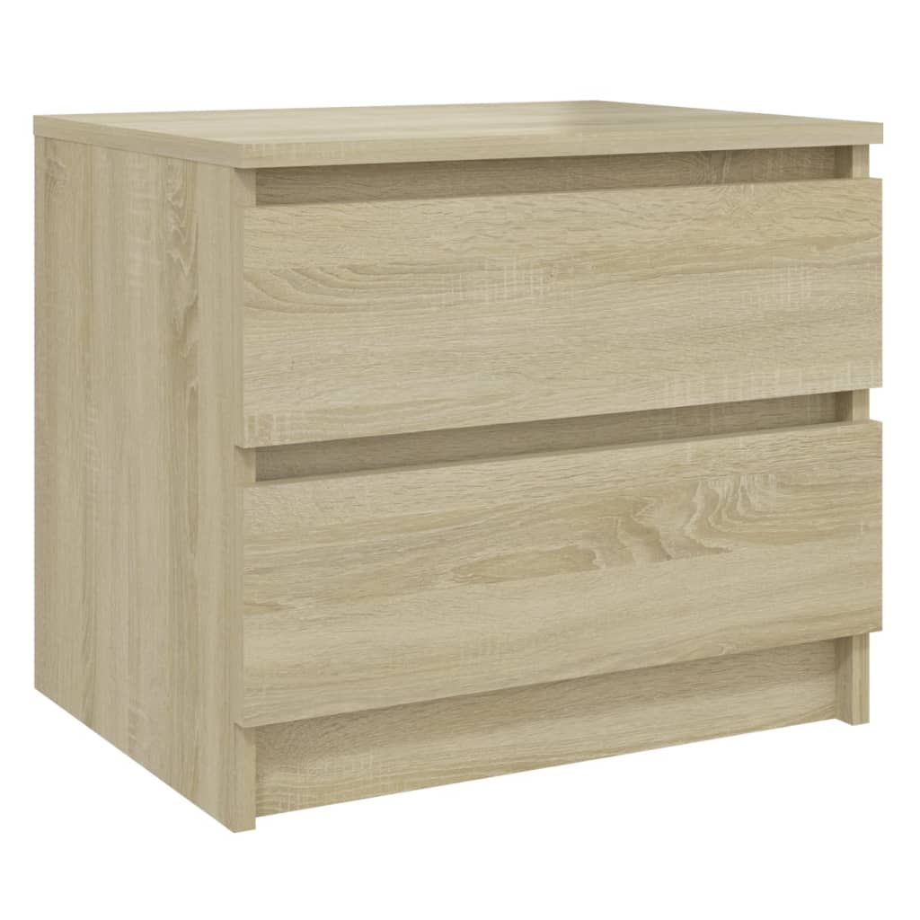 vidaXL Mesita de noche madera contrachapada roble Sonoma 50x39x43,5 cm